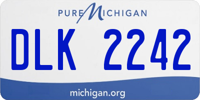 MI license plate DLK2242