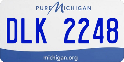 MI license plate DLK2248