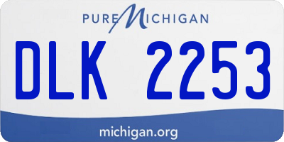 MI license plate DLK2253