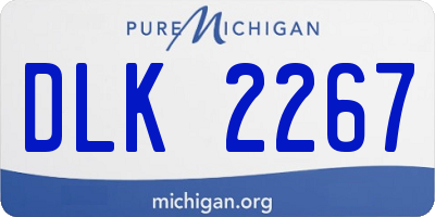 MI license plate DLK2267