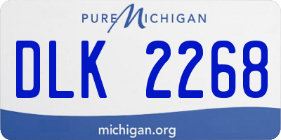 MI license plate DLK2268