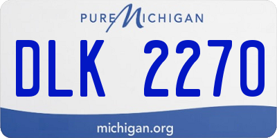 MI license plate DLK2270