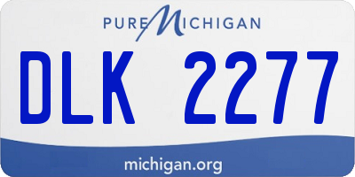 MI license plate DLK2277