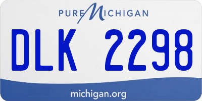 MI license plate DLK2298