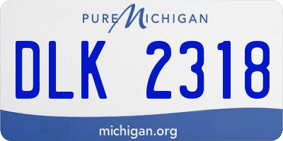 MI license plate DLK2318