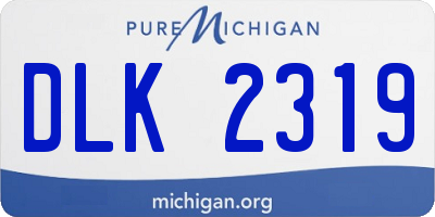 MI license plate DLK2319