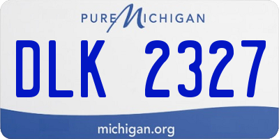 MI license plate DLK2327