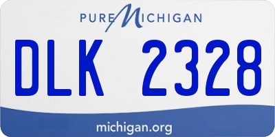 MI license plate DLK2328