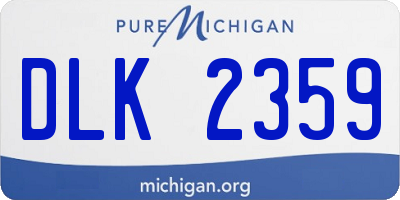 MI license plate DLK2359