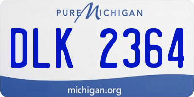 MI license plate DLK2364