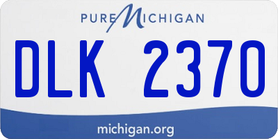 MI license plate DLK2370