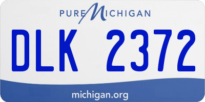 MI license plate DLK2372