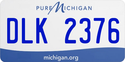 MI license plate DLK2376