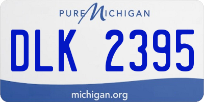 MI license plate DLK2395