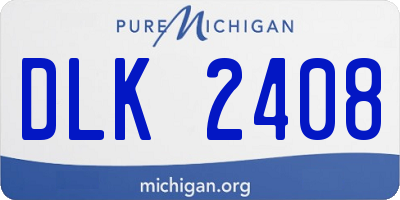 MI license plate DLK2408