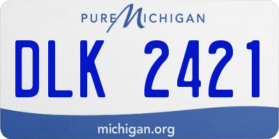 MI license plate DLK2421
