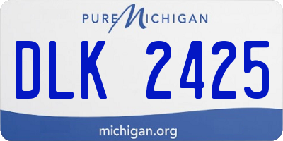MI license plate DLK2425