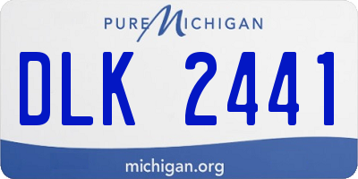 MI license plate DLK2441