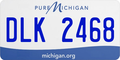 MI license plate DLK2468