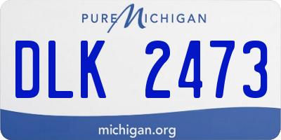 MI license plate DLK2473