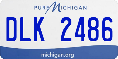 MI license plate DLK2486