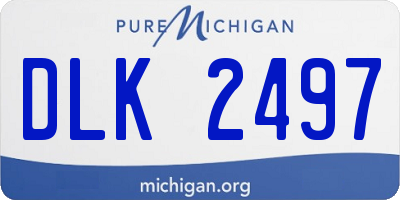 MI license plate DLK2497
