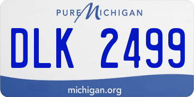 MI license plate DLK2499