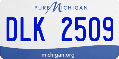 MI license plate DLK2509