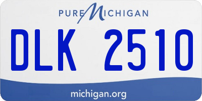 MI license plate DLK2510