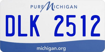 MI license plate DLK2512