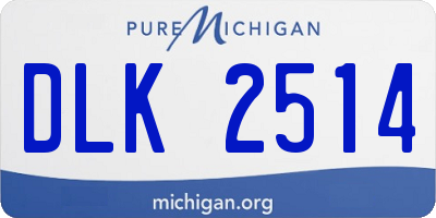 MI license plate DLK2514