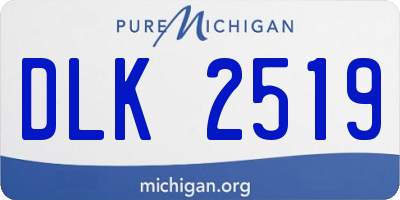 MI license plate DLK2519