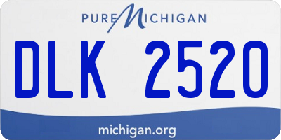 MI license plate DLK2520