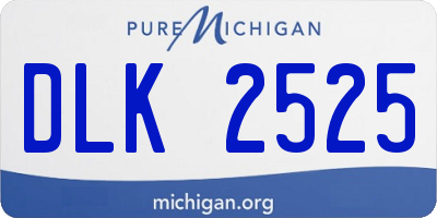 MI license plate DLK2525