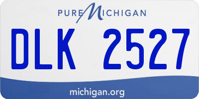MI license plate DLK2527