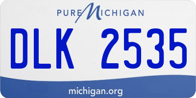MI license plate DLK2535