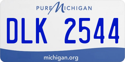 MI license plate DLK2544