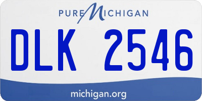 MI license plate DLK2546