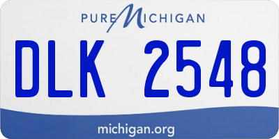 MI license plate DLK2548