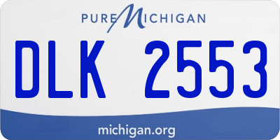MI license plate DLK2553