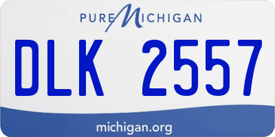 MI license plate DLK2557