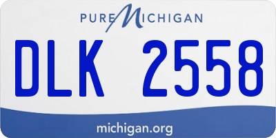 MI license plate DLK2558