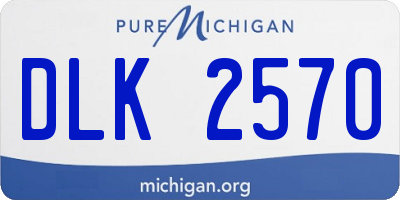 MI license plate DLK2570