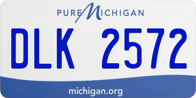 MI license plate DLK2572