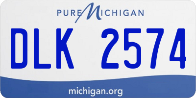 MI license plate DLK2574