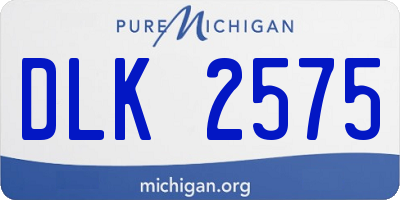 MI license plate DLK2575