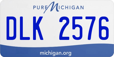MI license plate DLK2576