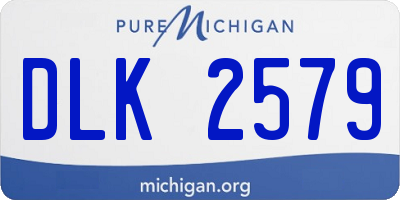 MI license plate DLK2579