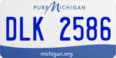 MI license plate DLK2586