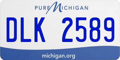 MI license plate DLK2589